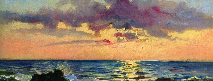 Tramonto-sul-mare-a-Livorno-di-Nikolai-Ge-del-1862